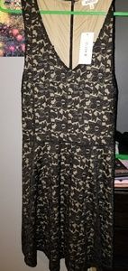 Black dress with lace over